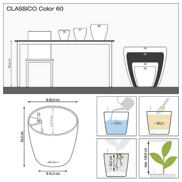 CLASSICO Color ECO 60 Τεχνικό Σχέδιο